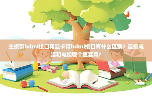 主板带hdmi接口和显卡带hdmi接口有什么区别？连接电脑和电视哪个更实用?