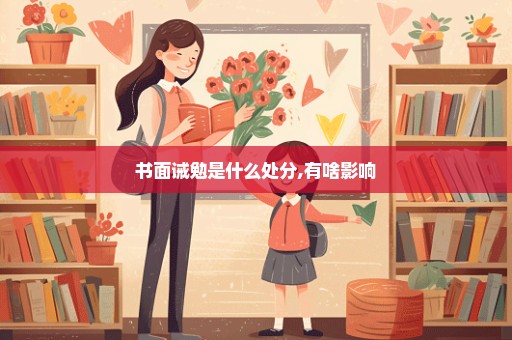 书面诫勉是什么处分,有啥影响