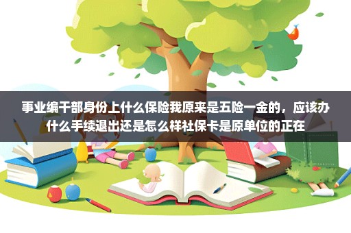 事业编干部身份上什么保险我原来是五险一金的，应该办什么手续退出还是怎么样社保卡是原单位的正在