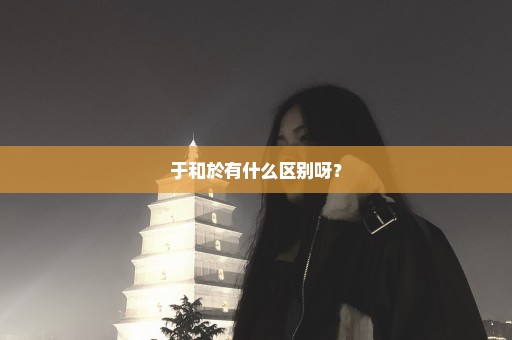 于和於有什么区别呀？