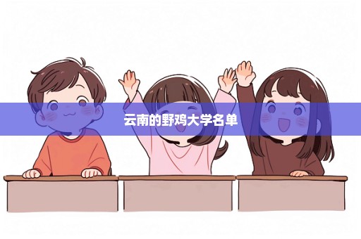 云南的野鸡大学名单