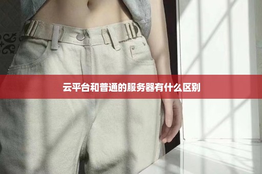 云平台和普通的服务器有什么区别