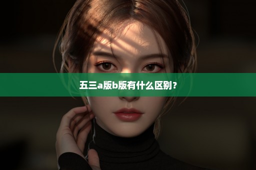 五三a版b版有什么区别？