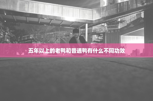 五年以上的老鸭和普通鸭有什么不同功效