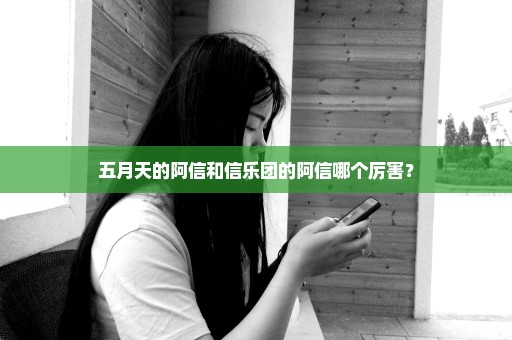 五月天的阿信和信乐团的阿信哪个厉害？