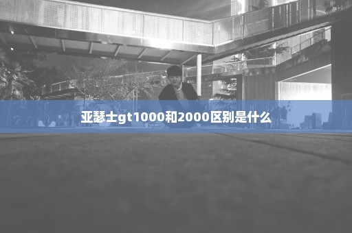 亚瑟士gt1000和2000区别是什么