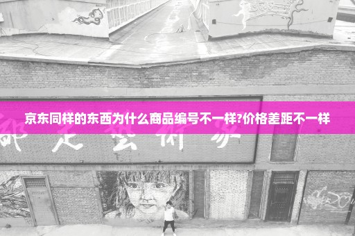 京东同样的东西为什么商品编号不一样?价格差距不一样