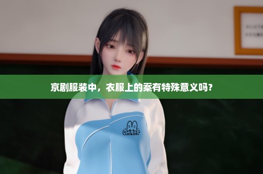 京剧服装中，衣服上的案有特殊意义吗？