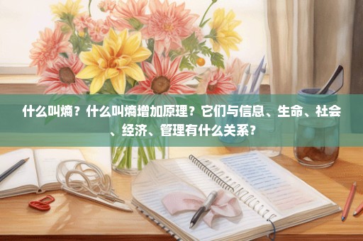 什么叫熵？什么叫熵增加原理？它们与信息、生命、社会、经济、管理有什么关系？