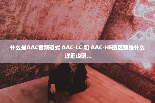 什么是AAC音频格式 AAC-LC 和 AAC-HE的区别是什么 详细说明...