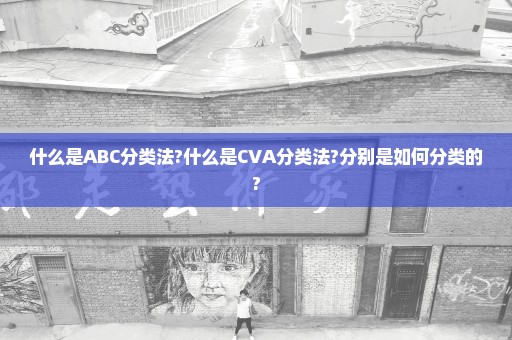 什么是ABC分类法?什么是CVA分类法?分别是如何分类的?