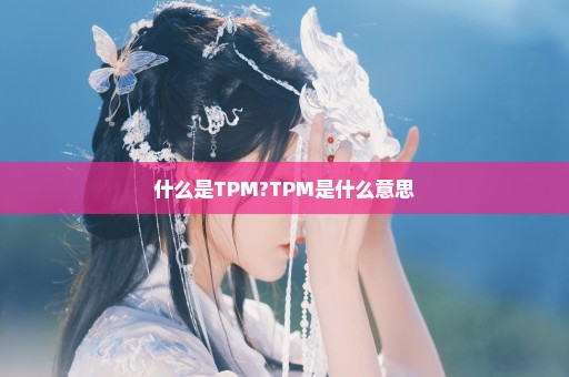 什么是TPM?TPM是什么意思