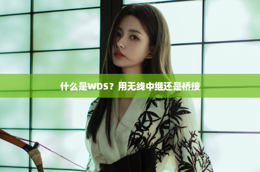 什么是WDS？用无线中继还是桥接