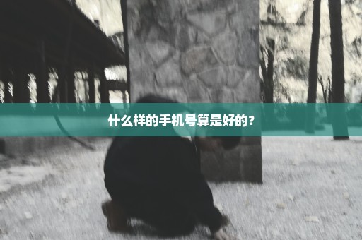 什么样的手机号算是好的？