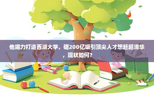 他竭力打造西湖大学，砸200亿吸引顶尖人才想赶超清华，现状如何？