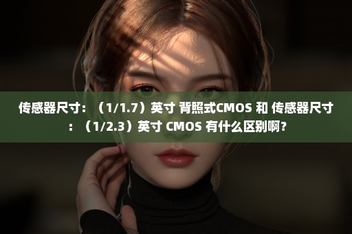 传感器尺寸：（1/1.7）英寸 背照式CMOS 和 传感器尺寸：（1/2.3）英寸 CMOS 有什么区别啊？