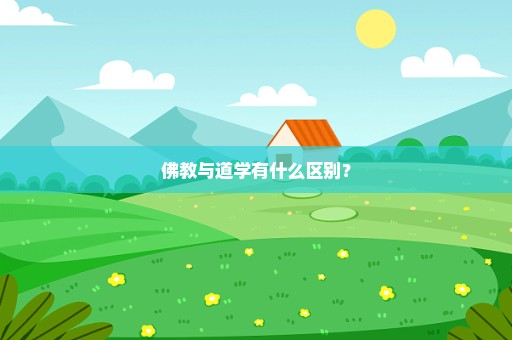 佛教与道学有什么区别？