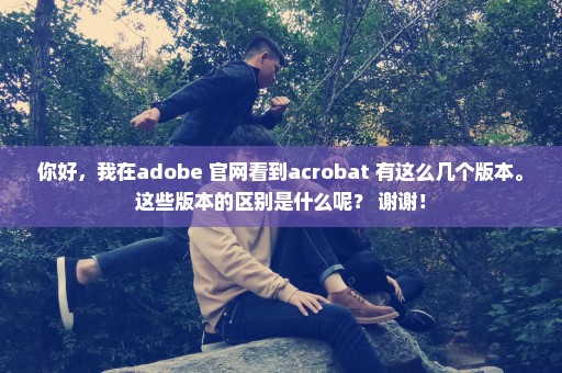 你好，我在adobe 官网看到acrobat 有这么几个版本。这些版本的区别是什么呢？ 谢谢！