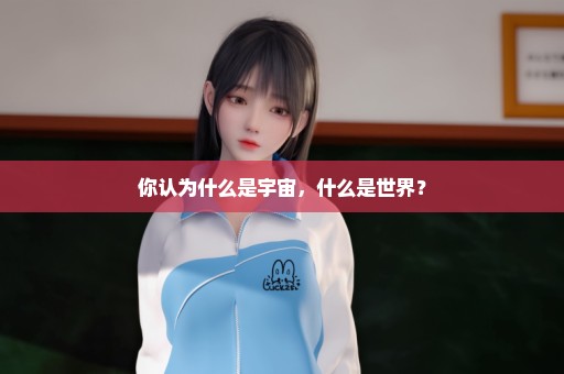 你认为什么是宇宙，什么是世界？