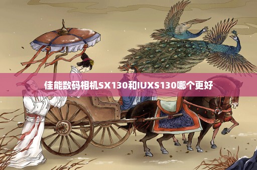 佳能数码相机SX130和IUXS130哪个更好