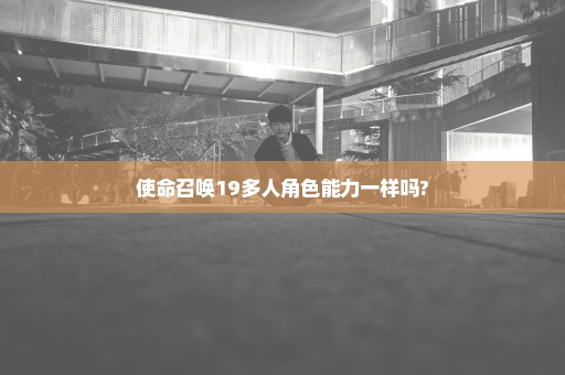 使命召唤19多人角色能力一样吗?