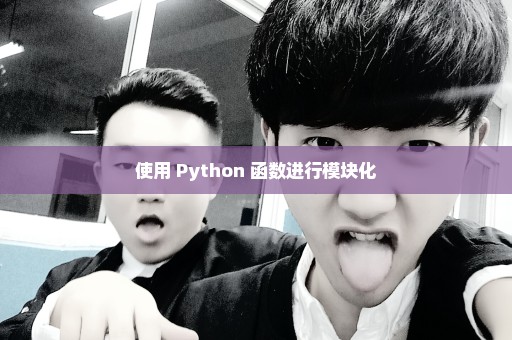 使用 Python 函数进行模块化