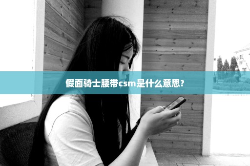 假面骑士腰带csm是什么意思?