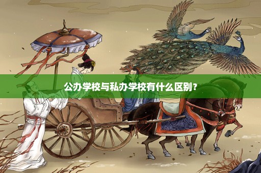 公办学校与私办学校有什么区别？