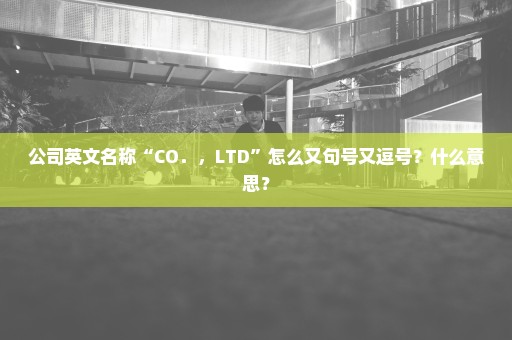 公司英文名称“CO．，LTD”怎么又句号又逗号？什么意思？