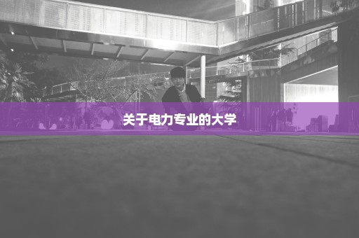 关于电力专业的大学