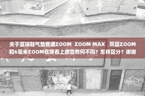 关于篮球鞋气垫普通ZOOM  ZOOM MAX   双层ZOOM和6毫米ZOOM在穿着上感觉有何不同？怎样区分？谢谢