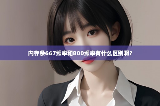 内存条667频率和800频率有什么区别啊？