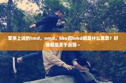 军事上说的tmd，nmd，kkv和bmd都是什么意思？好像都是关于反导～