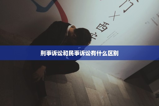 刑事诉讼和民事诉讼有什么区别