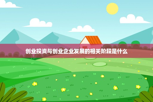 创业投资与创业企业发展的相关阶段是什么