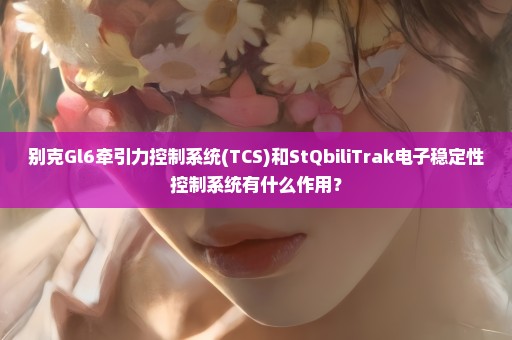 别克Gl6牵引力控制系统(TCS)和StQbiliTrak电子稳定性控制系统有什么作用？