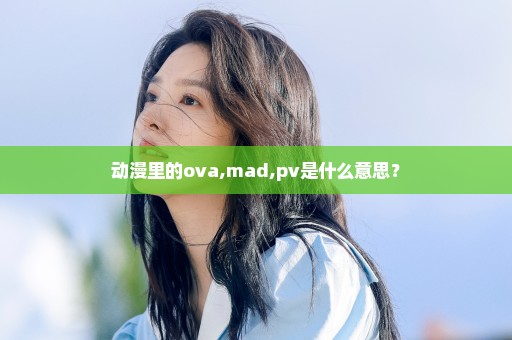 动漫里的ova,mad,pv是什么意思？