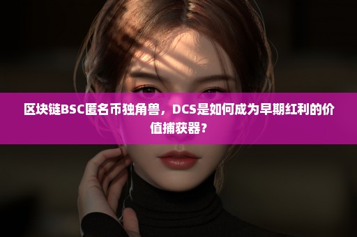 区块链BSC匿名币独角兽，DCS是如何成为早期红利的价值捕获器？