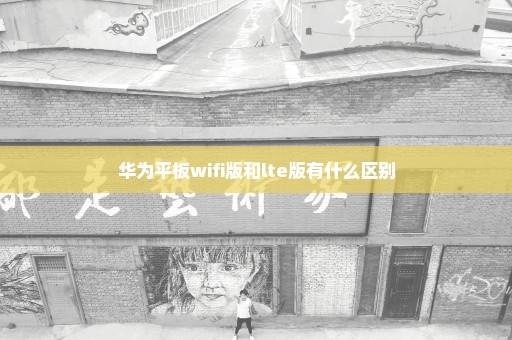 华为平板wifi版和lte版有什么区别