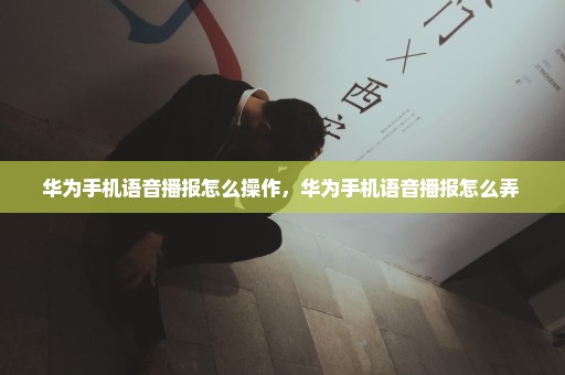 华为手机语音播报怎么操作，华为手机语音播报怎么弄 