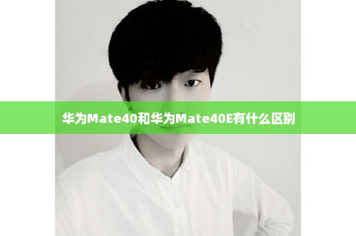 华为Mate40和华为Mate40E有什么区别