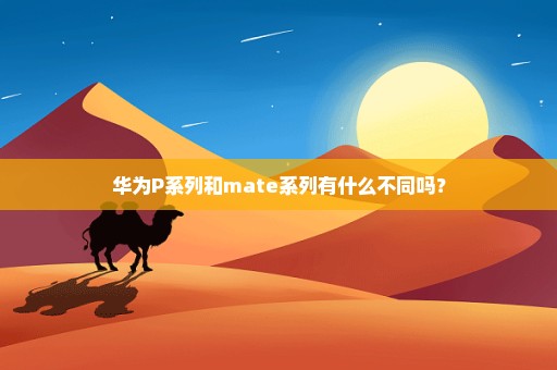 华为P系列和mate系列有什么不同吗？