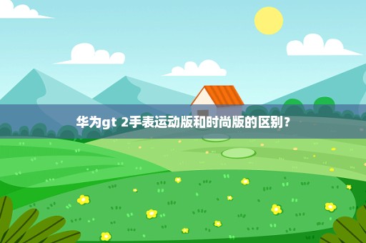 华为gt 2手表运动版和时尚版的区别？