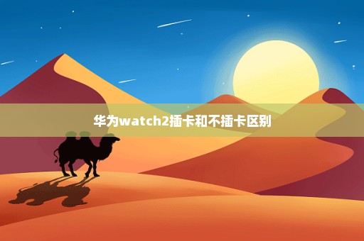 华为watch2插卡和不插卡区别