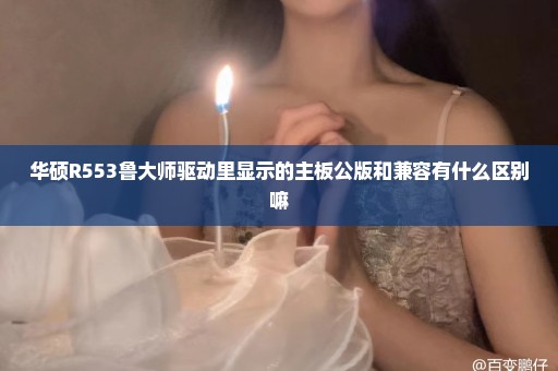 华硕R553鲁大师驱动里显示的主板公版和兼容有什么区别嘛