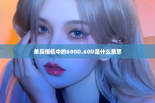 单反相机中的600D,60D是什么意思