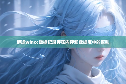 博途wincc数据记录存在内存和数据库中的区别