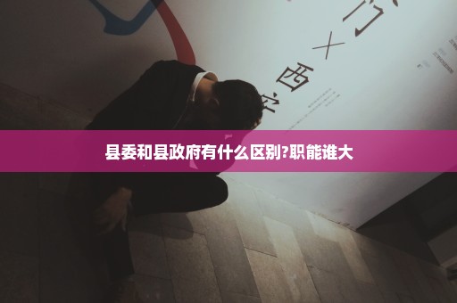 县委和县政府有什么区别?职能谁大