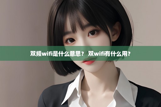 双频wifi是什么意思？ 双wifi有什么用？