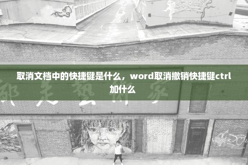 取消文档中的快捷键是什么，word取消撤销快捷键ctrl加什么 